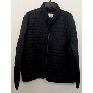 BILLY REID Zip Quilted Black Water Resistant Down Members Jacket XXL Lightweight